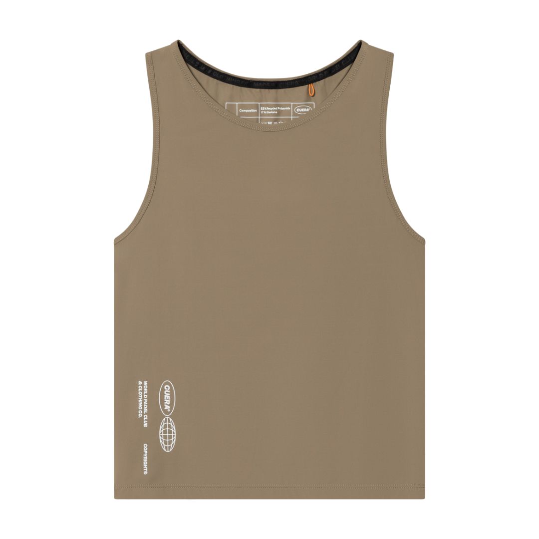 Cuera Oncourt Cropped Tank Top Walnut padeltøj