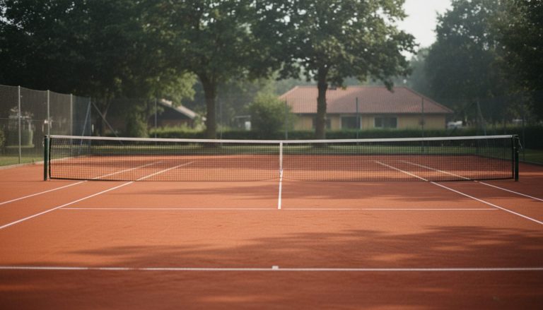 Rød grusbane til tennis i en dansk klub — Gentofte Open spilles på grus