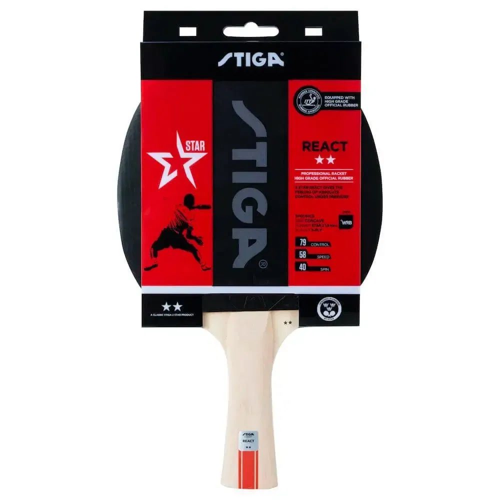 Stiga React — 2-stjernet bordtennisbat